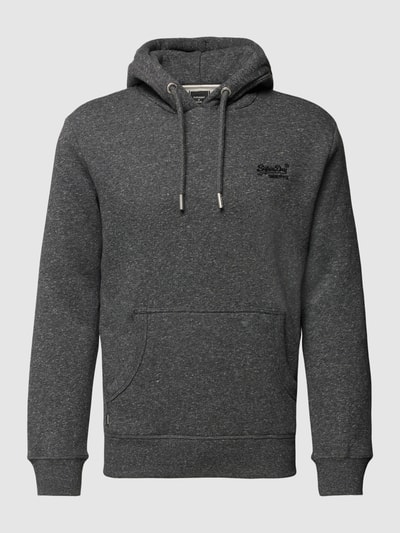 Superdry Hoodie met logostitching Middengrijs - 2