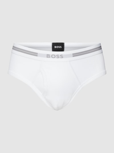 BOSS Slip met logo in band, model 'Traditional Original' Wit - 2