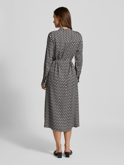 comma Midikleid mit Knopfleiste Black 5