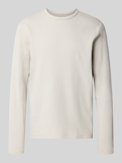 Productfoto, Longsleeve met structuurmuster en ronde hals van MCNEAL, katoenmix met stretch, regular fit, heren, ruglengte maat M 69 cm