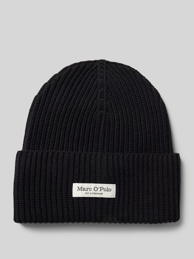 Marc O'Polo Beanie met labelpatch Zwart - 1