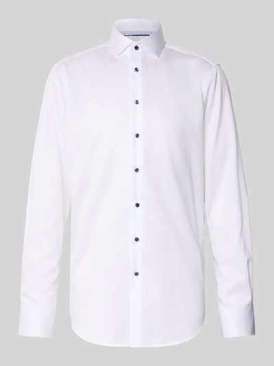 Christian Berg Men Regular Fit Businesshemd aus reiner Baumwolle mit extra langem Arm Weiss 2