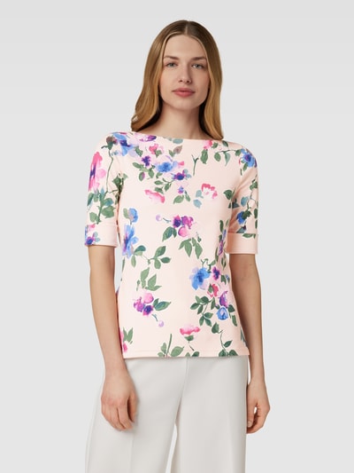 Lauren Ralph Lauren T-shirt met bloemenprint, model 'JUDY' Roze - 4