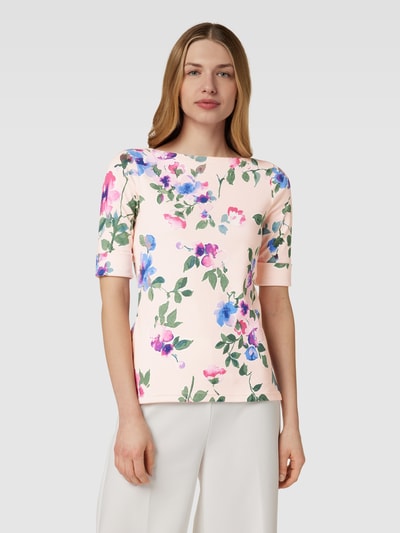 Lauren Ralph Lauren T-shirt met bloemenprint, model 'JUDY' Felroze - 4