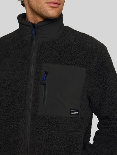 Tom Tailor Denim Teddyjacke mit Brusttasche Graphit 3