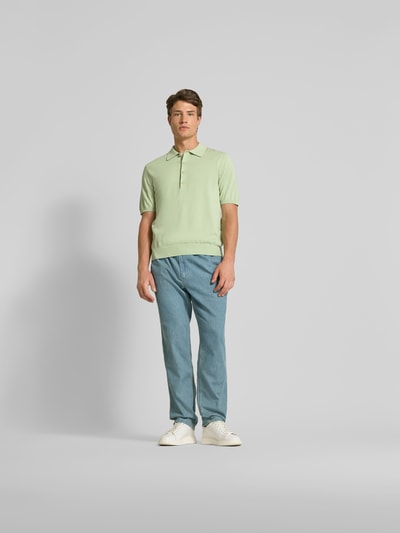 Closed Poloshirt mit gerippten Abschlüssen Gruen 1