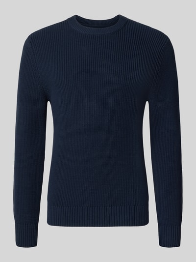 MCNEAL Regular Fit Strickpullover aus reiner Baumwolle Marine 1