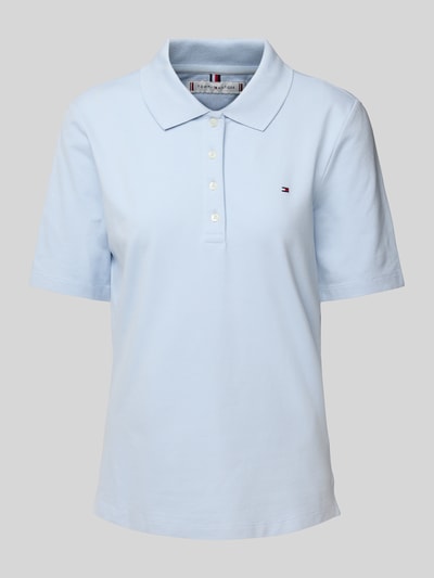 Tommy Hilfiger Regular fit poloshirt met logostitching, model '1985' Lichtblauw - 2
