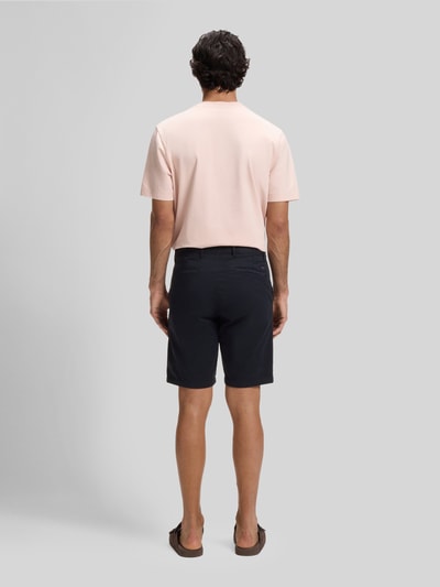 BOSS Orange Szorty chinos z mieszanki bawełny w kroju slim fit Granatowy 5