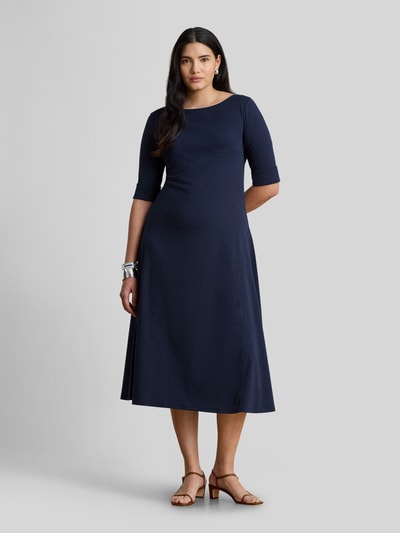 Lauren Ralph Lauren Regular Fit Jersey-Kleid aus Baumwoll-Mix Modell 'MUNZIE' Dunkelblau 6