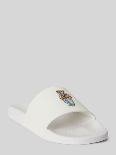 Polo Ralph Lauren Badeschuhe mit Polo Bear-Applikation Weiss 1