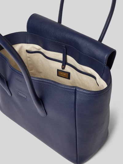 Lauren Ralph Lauren Lederhandtasche mit Label-Anhänger Marine 5
