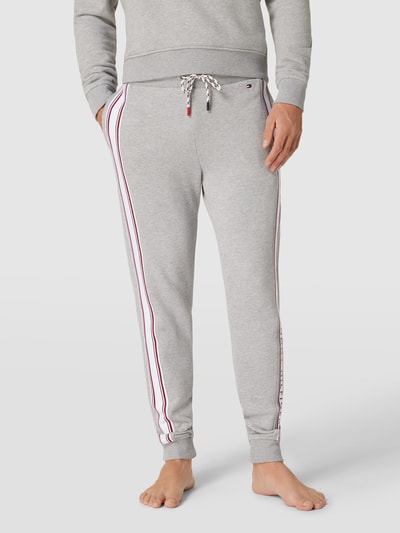 Tommy Hilfiger Sweatpants met contraststrepen, model 'PANT' Lichtgrijs - 4