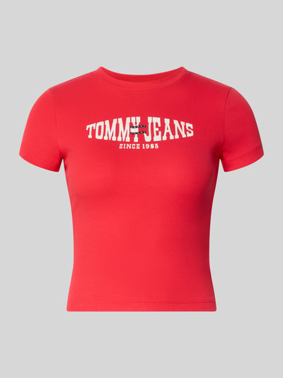 Tommy Jeans Slim Fit T-Shirt aus Baumwoll-Mix Rot 2