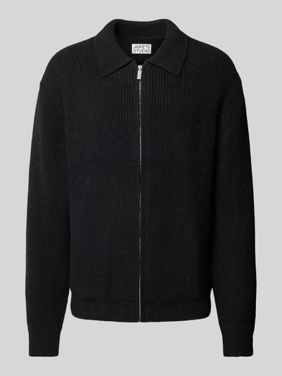 JAKE*S STUDIO MEN Strickjacke mit Woll-Anteil Black 2