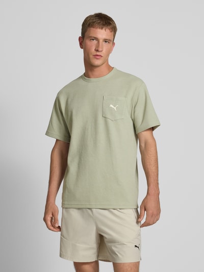 PUMA PERFORMANCE Relaxed fit T-shirt met borstzak Lichtgroen - 4