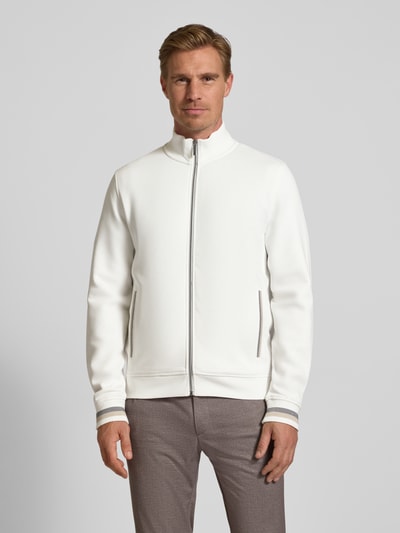 bugatti Sweatjacke mit Stehkragen Offwhite 4