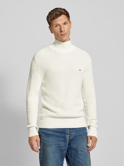 Tommy Hilfiger Strickpullover mit Stehkragen Offwhite 4