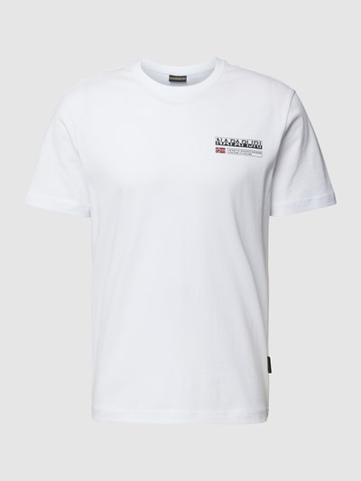 Napapijri T-Shirt mit Label-Print Modell 'KASBA' Weiss 2