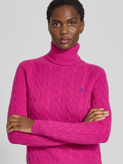 Polo Ralph Lauren Regular Fit Strickpullover aus Baumwoll-Kaschmir-Mix Pink 3