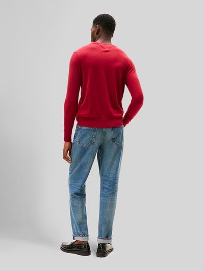 Tommy Hilfiger Regular Fit Pullover aus Baumwoll-Kaschmir-Mix Rot 5