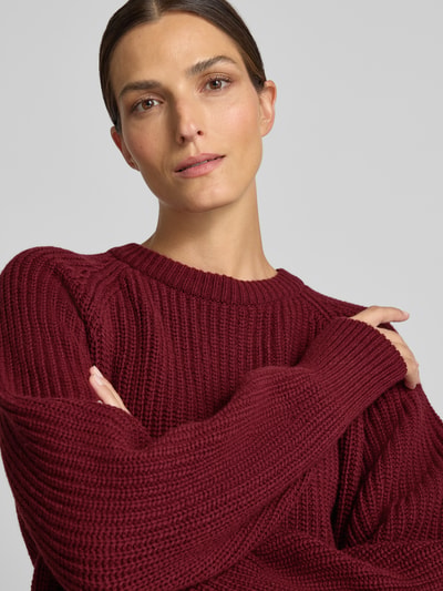 ARMEDANGELS Loose Fit Pullover aus Woll-Mix Modell 'RIB KNIT' Bordeaux 3