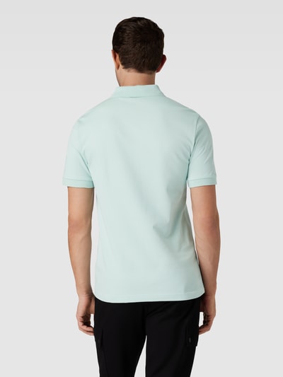 BOSS Orange Poloshirt met labelpatch, model 'Passenger' Turquoise - 5