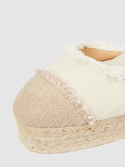 Castañer Wedges van textiel, model 'Catalina' Offwhite - 2