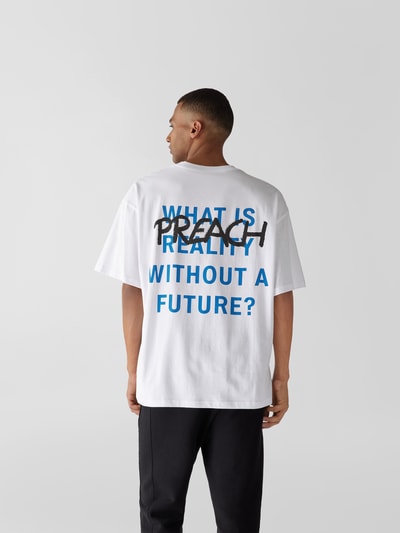 Preach Oversized T-Shirt mit Statement-Print Weiss 5