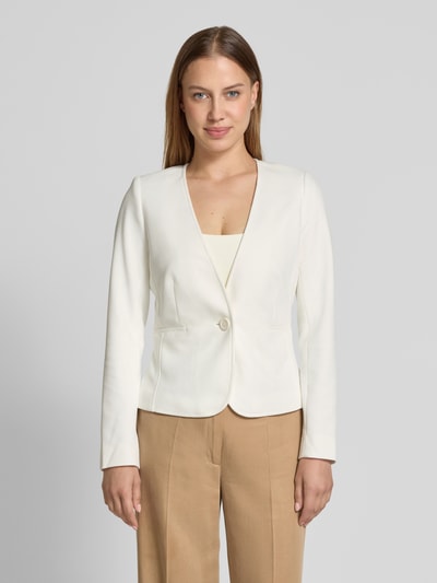 Zero Blazer met knoopsluiting en paspelzakken Ecru - 4