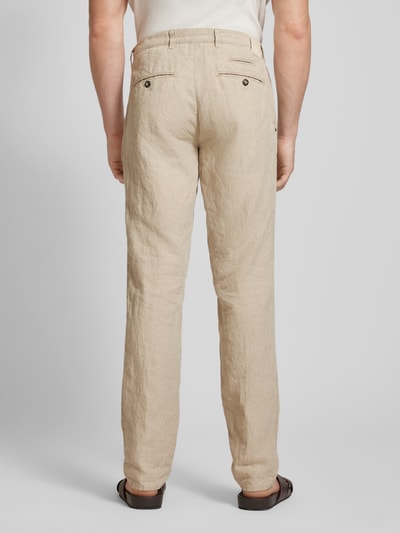 Brax Leinenhose mit Gesäßtaschen Beige 5