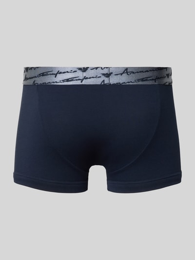 Emporio Armani Trunks mit elastischem Label-Bund im 2er-Pack Marine 3