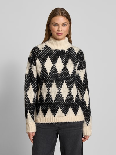 B.Young Oversized Pullover mit Alpaka-Anteil Modell 'Omhu' Beige Melange 4