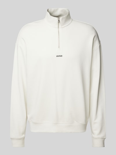 HUGO Sweatshirt met schipperskraag, model 'Durty' Offwhite - 2