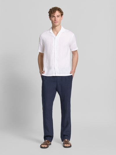 JACK & JONES Premium Regular Fit Leinenhemd Modell 'LAWRENCE' Weiss 1