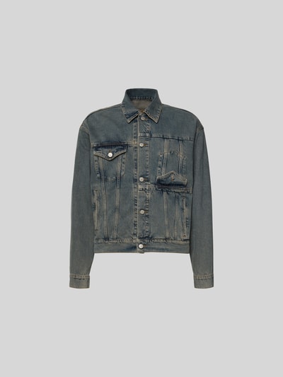 MM6 Maison Margiela Jeansjacke mit Knopfleiste Jeansblau 2