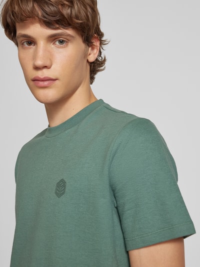 Blend T-Shirt mit geripptem Rundhalsausschnitt Oliv 3