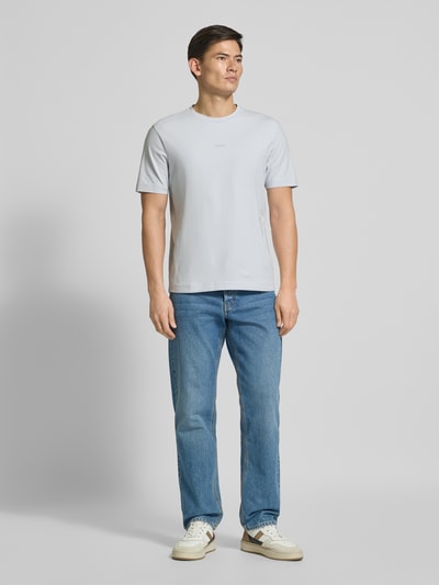 BOSS Orange Regular Fit T-Shirt aus Baumwoll-Mix Hellgrau 1