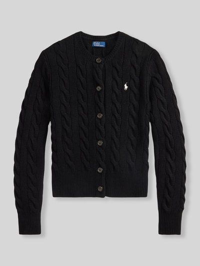 Polo Ralph Lauren Regular Fit Strickjacke aus Wolle mit Kaschmir-Anteil Black 2