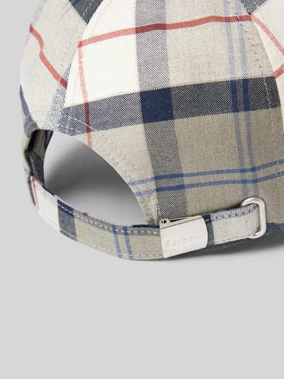 Barbour Basecap mit Label-Stitching Modell 'Tartan' Sand 3