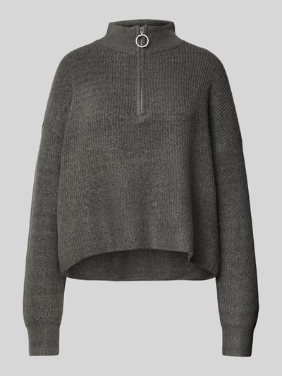 Noisy May Gebreide pullover met schipperskraag, model 'NEWALICE' Middengrijs - 1