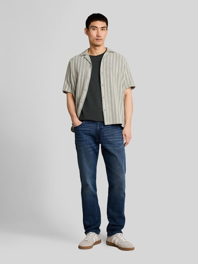 Tom Tailor Relaxed Fit T-Shirt aus Baumwoll-Mix Oliv 1