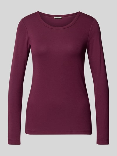 Tom Tailor Regular Fit Langarmshirt aus Baumwoll-Mix Bordeaux 2