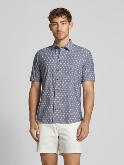 Jake*s Casual Fit Business-Hemd mit 1/2-Arm Marine 4