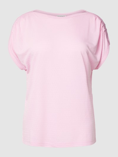 Tom Tailor T-Shirt aus Viskose-Mix mit U-Boot-Ausschnitt Rose 2