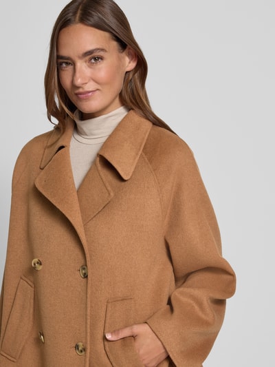 Smith and Soul Regular Fit Wolljacke mit doppelreihiger Knopfleiste Beige 3