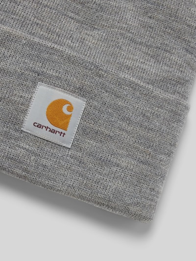 Carhartt Work In Progress Beanie mit Label-Patch Modell 'WATCH' Hellgrau Melange 2