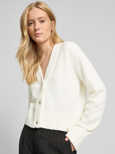 Calvin Klein Jeans Cardigan mit V-Ausschnitt Ecru 3