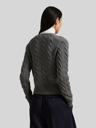 Polo Ralph Lauren Regular Fit Strickjacke aus Wolle mit Kaschmir-Anteil Mittelgrau Melange 5