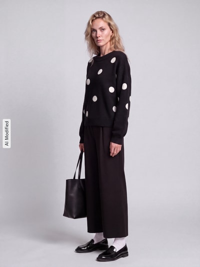 ONLY Regular Fit Pullover mit Rundhalsausschnitt Modell 'RICA' Black 1
